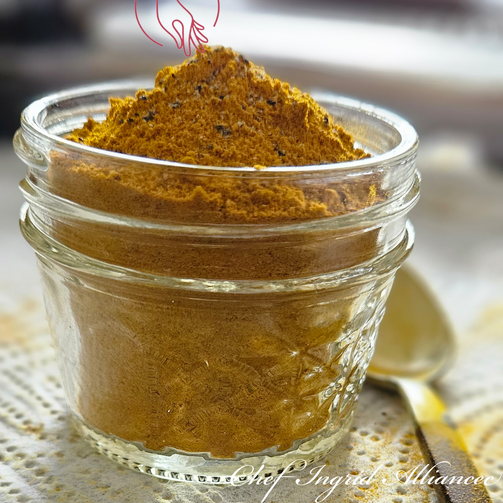Safran, cumin, sik kokoye ak jiwòf. Epis an poud pou fwi lanmè nou