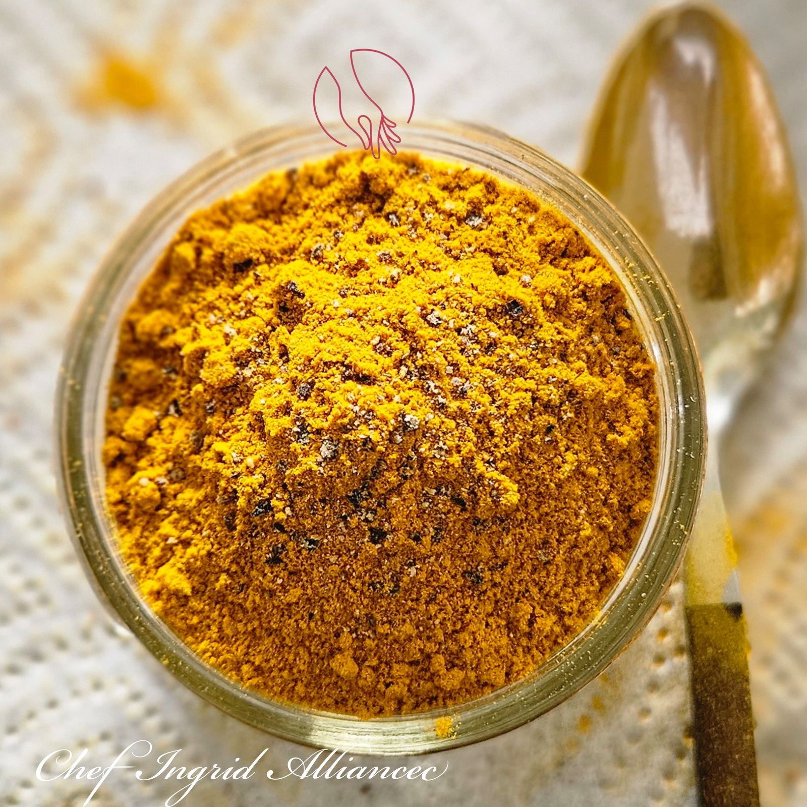 Tumeric, cumin, coconut sugar, and cloves. The keynote for your seafood.