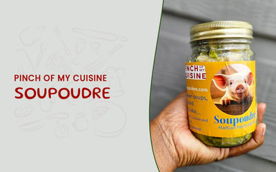 Soupoudre ke kochon (Cured herbs pig tail) (16z jar)